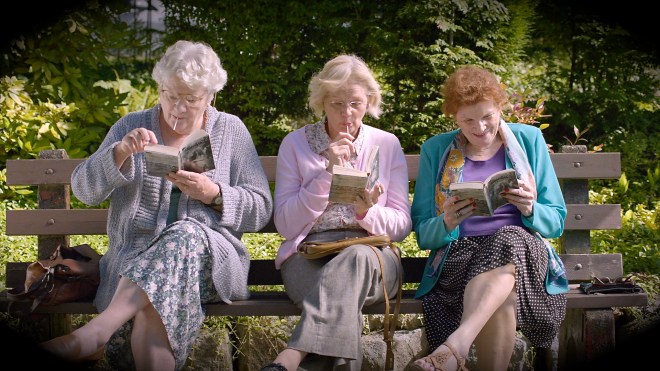 "Beat Around the Bush" (2015), Gina Stockdale as BEATRICE, Brenda Matthews as UNA, and Mary Black as GOLDIE