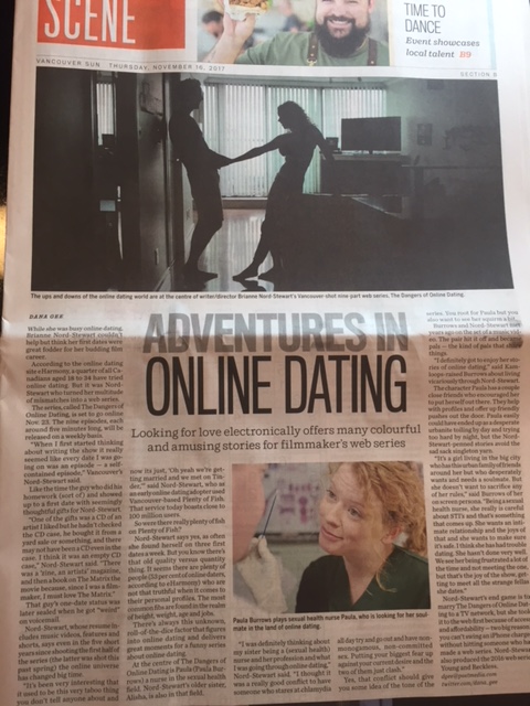 vancouver sun, vancouver province, peter new, teresa trovato, Dana gee, paula burrows, brianne nord-stewart, doodtheseries. the dangers of online dating